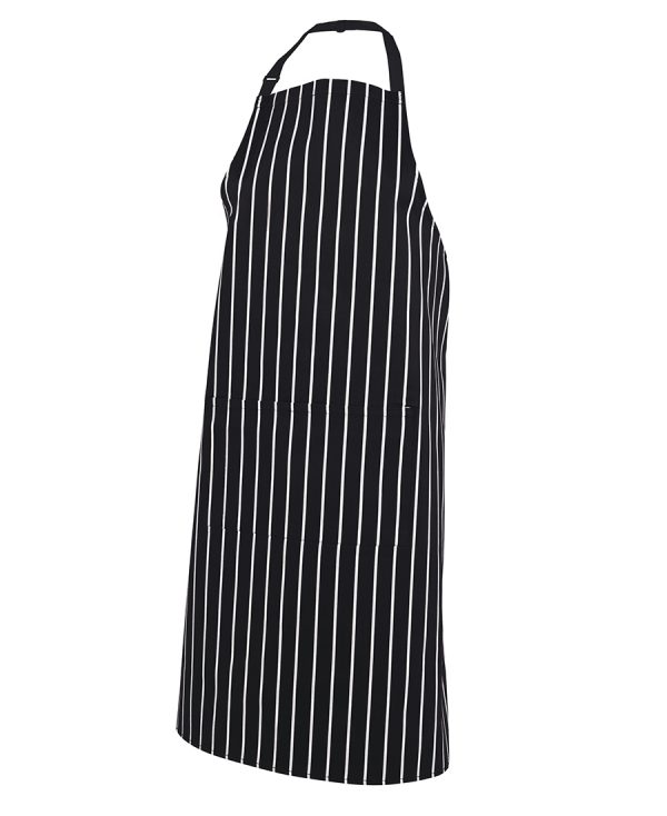 Bib Striped Apron With Pocket