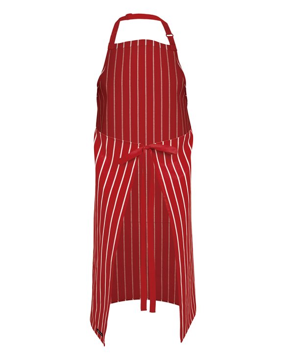 Bib Striped Apron With Pocket