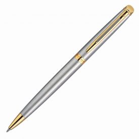 Waterman Hemisphere Ballpoint Pen - Brushed Stainless -  S20102003